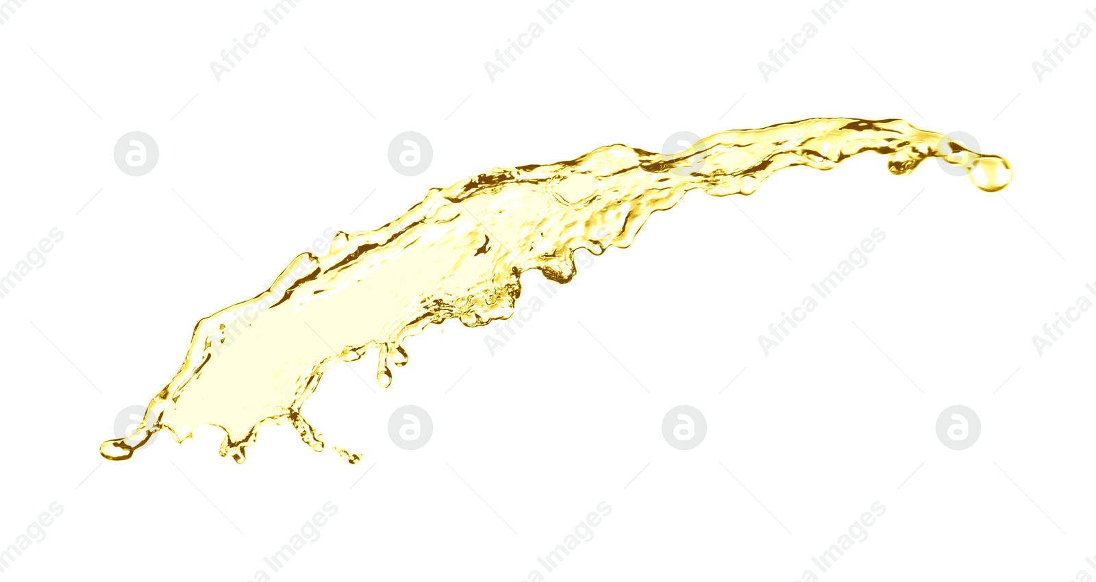 Image of Splash of natural cooking oil on white background