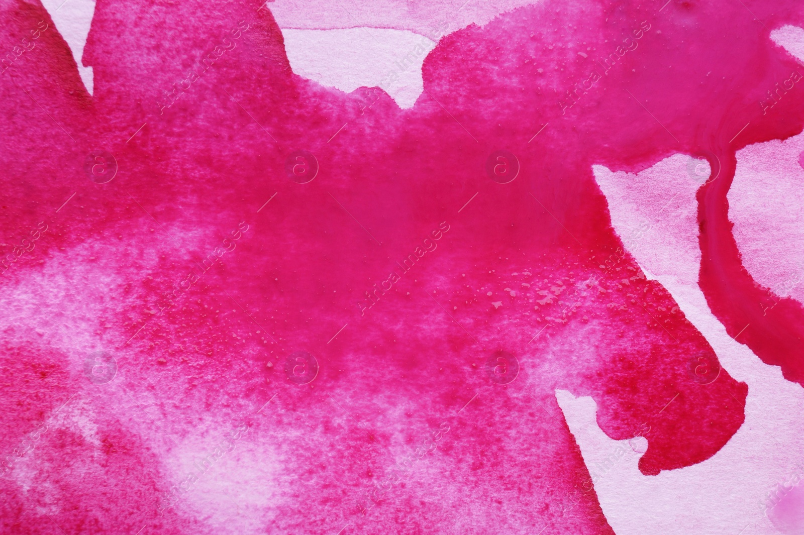 Photo of Abstract pink ink painting as background, top view