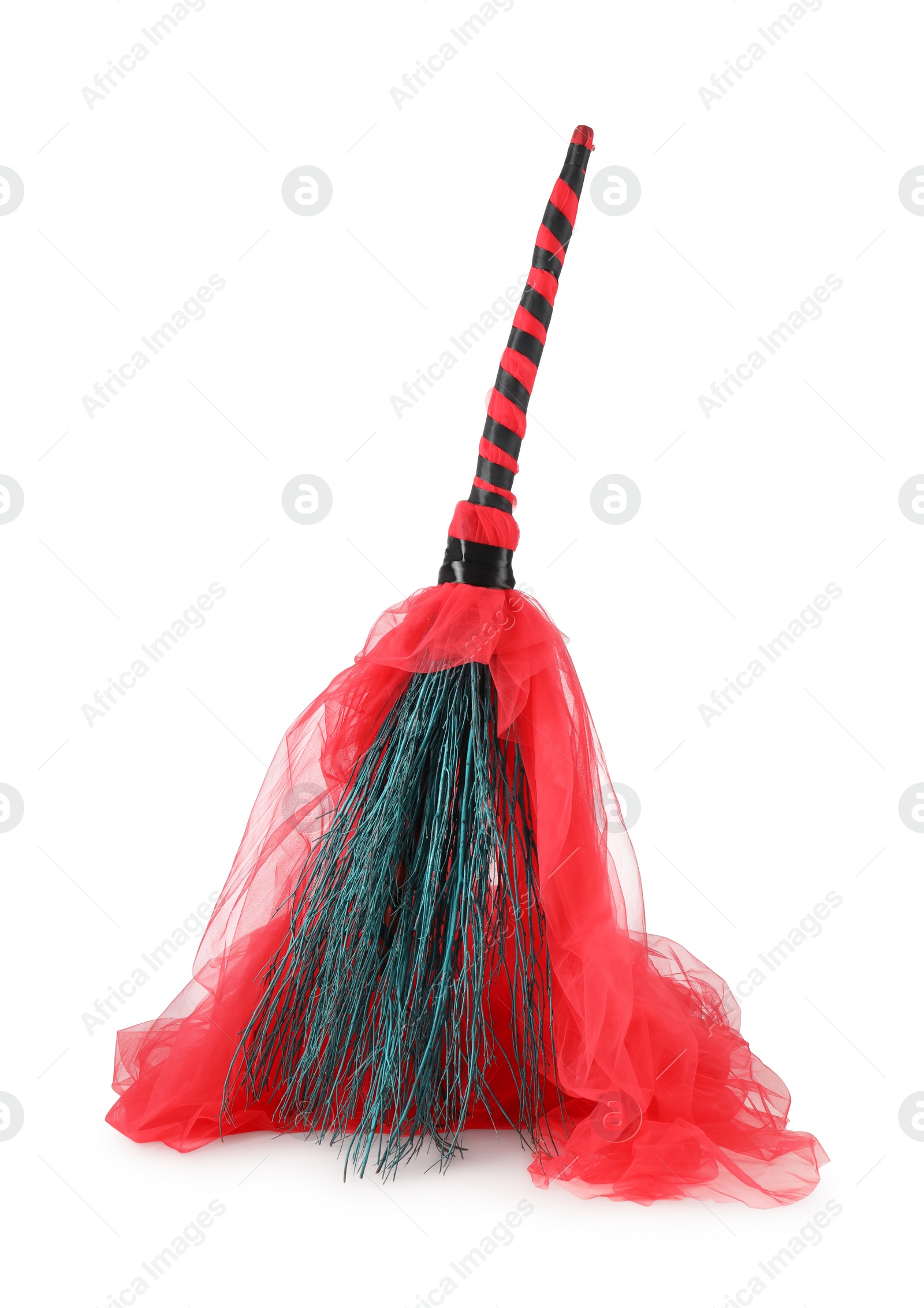 Photo of One beautiful witch's broom isolated on white