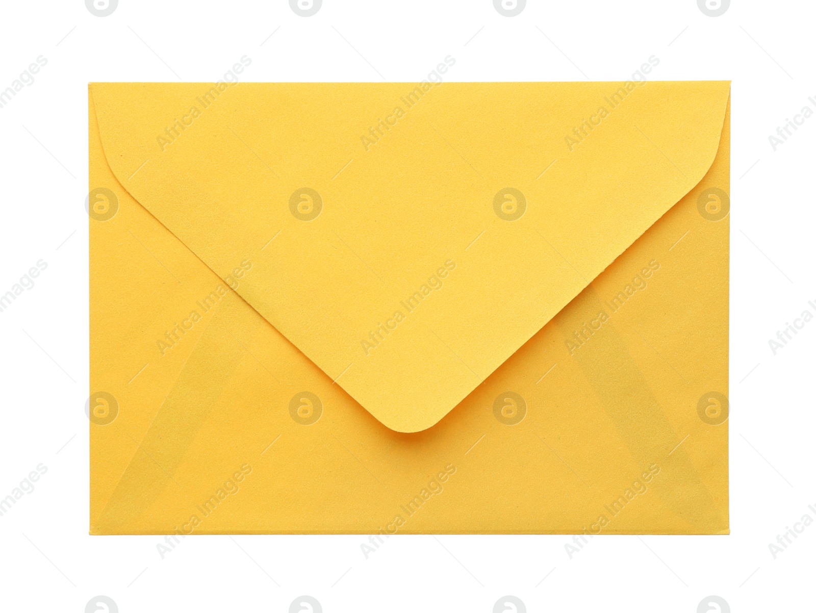 Photo of Yellow paper envelope isolated on white. Mail service