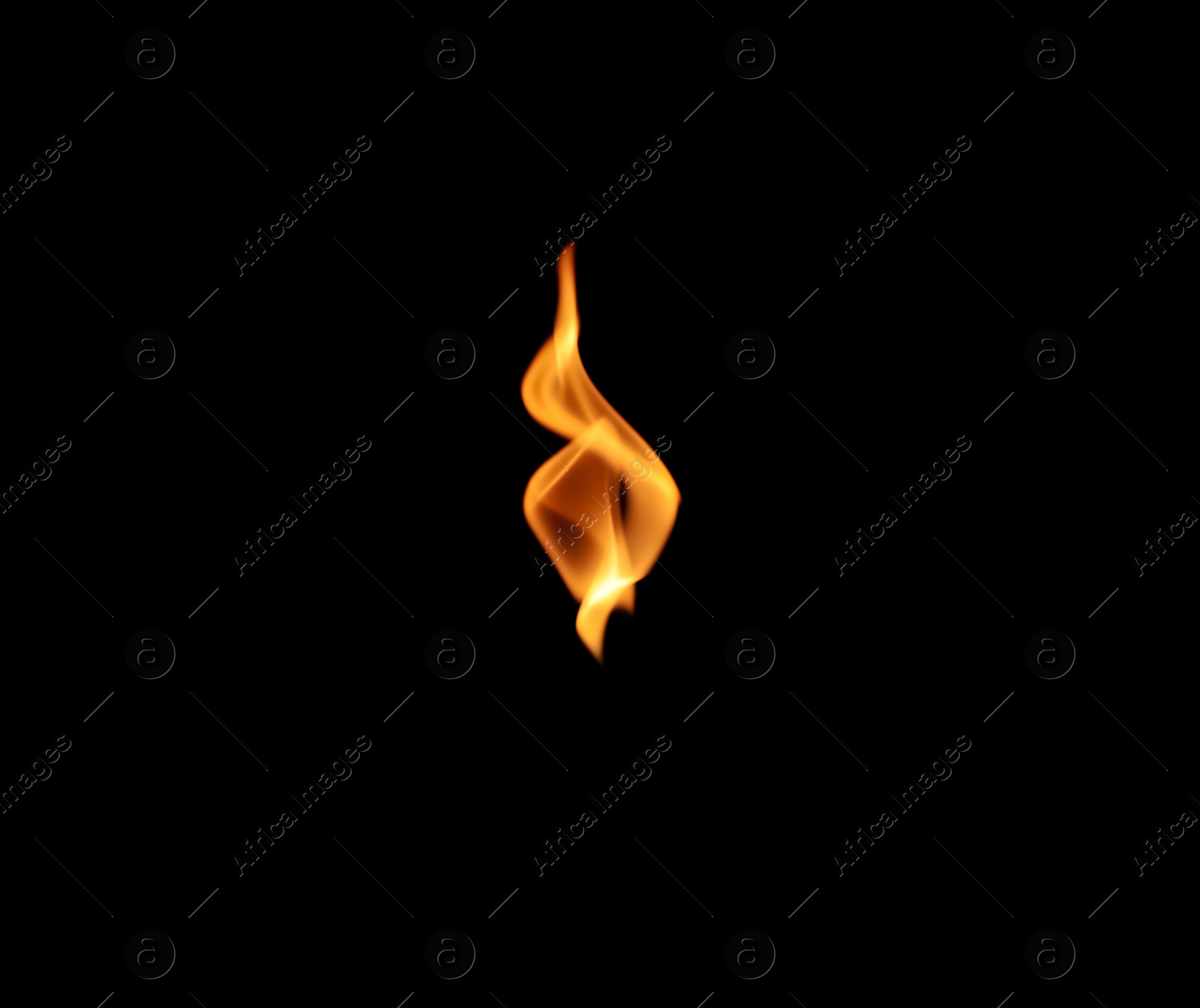 Photo of Beautiful bright fire flame on black background