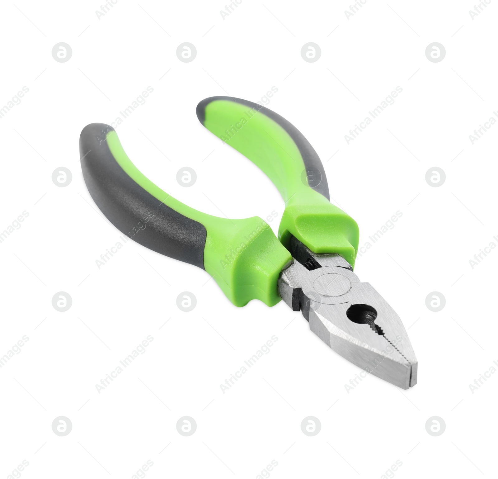 Photo of One combination pliers isolated on white. Construction tool