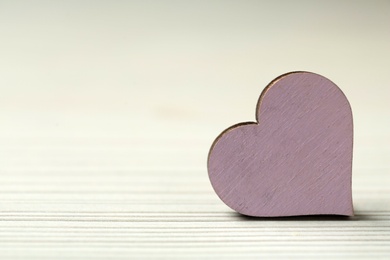 Photo of Decorative heart on white background, closeup with 
space for text. Valentine's day