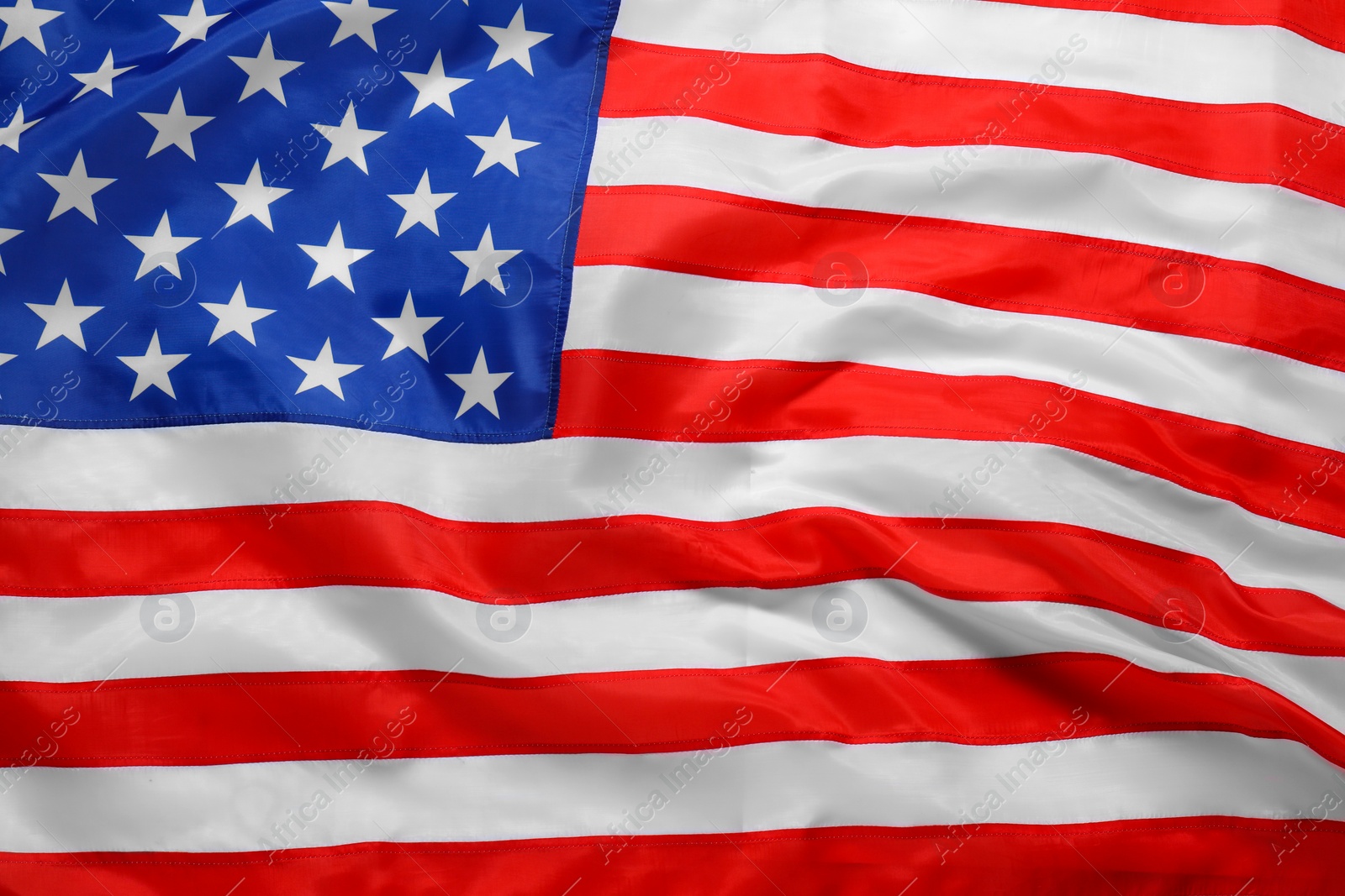 Photo of National flag of USA as background, closeup