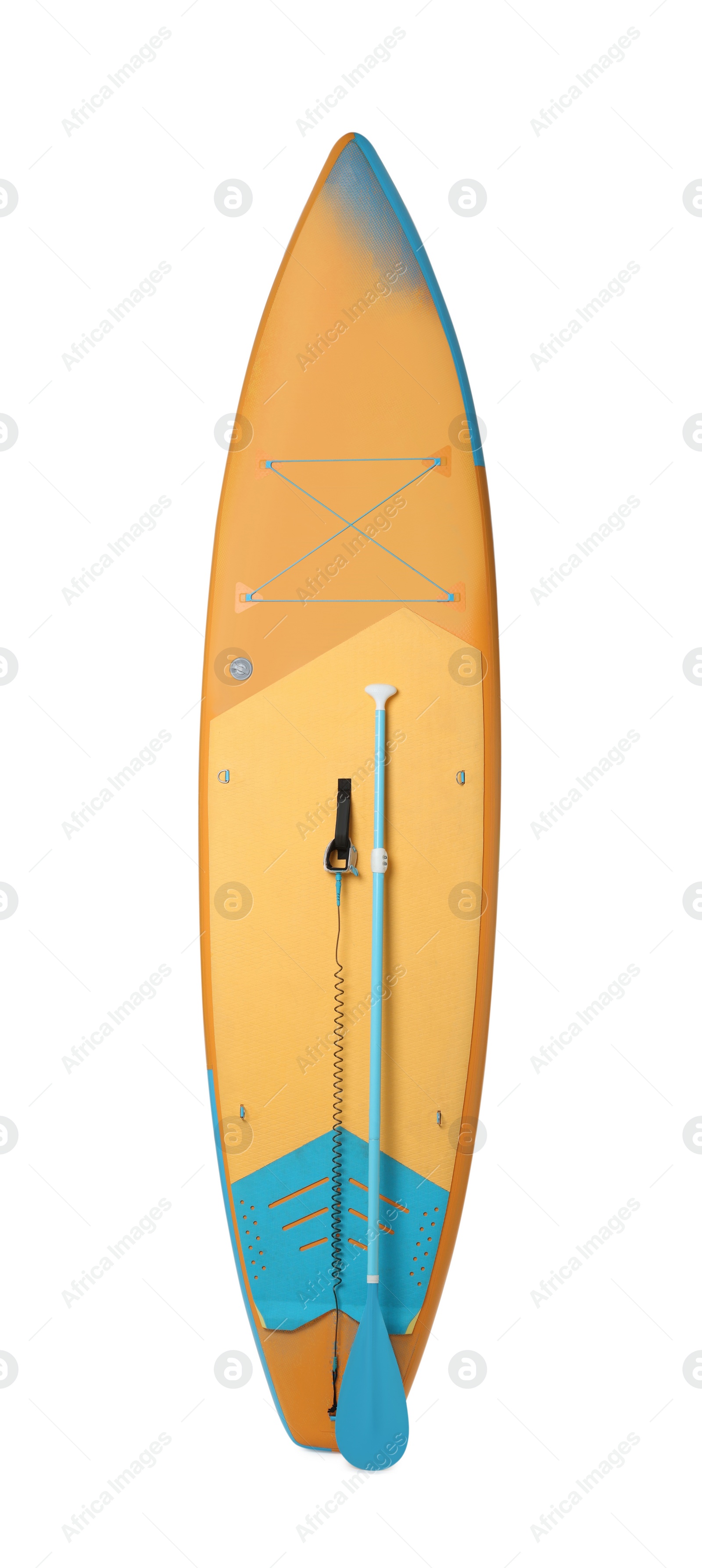 Photo of One SUP board isolated on white. Water sport