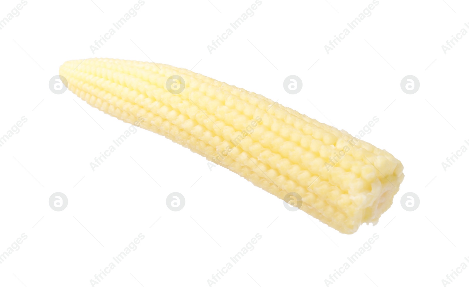 Photo of Tasty fresh yellow baby corn isolated on white