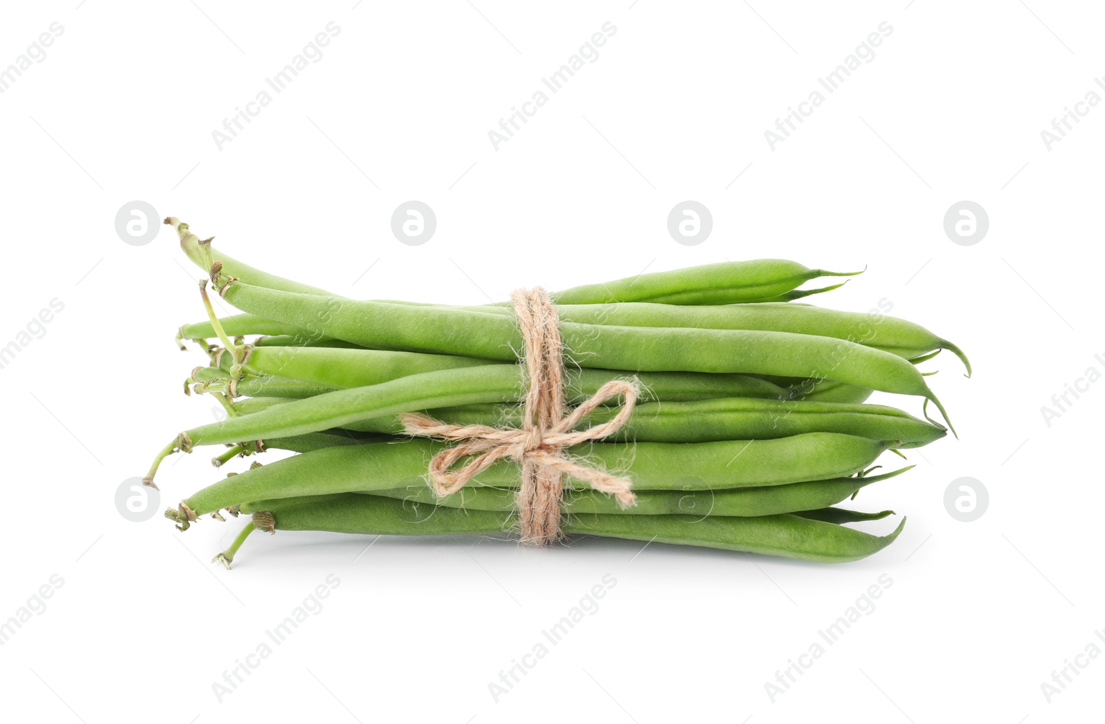 Photo of Delicious fresh green beans isolated on white