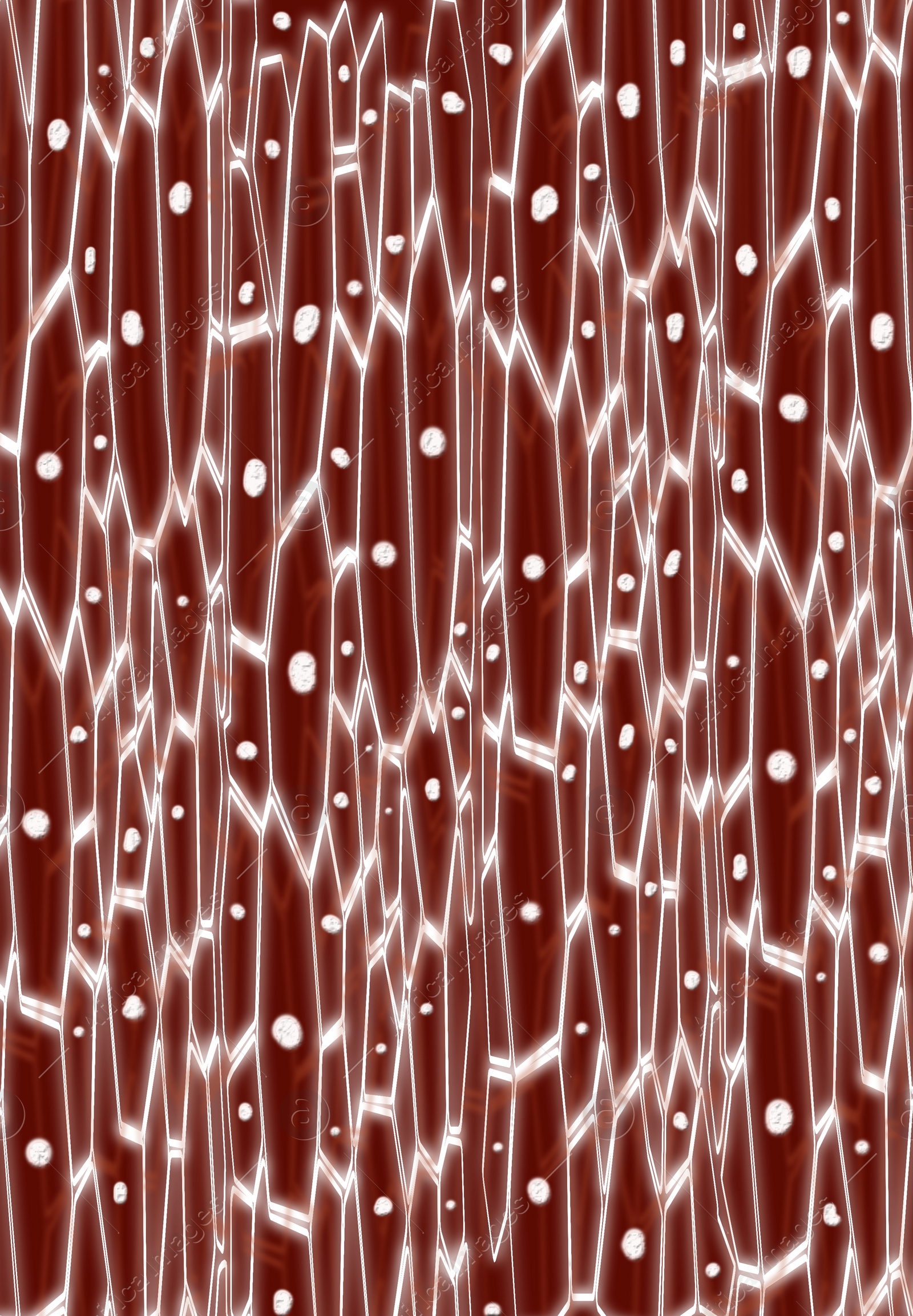 Illustration of Closeup view of blood under microscope. Illustration