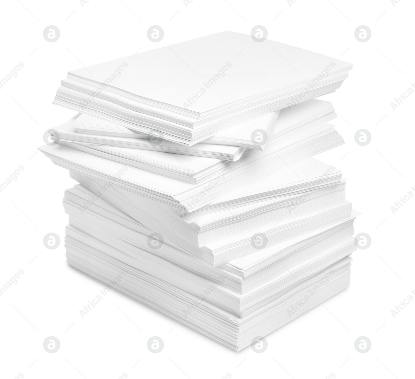 Photo of Stack of paper sheets isolated on white