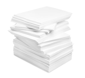 Photo of Stack of paper sheets isolated on white