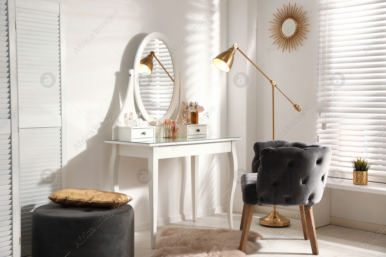 Photo of Stylish room interior with elegant dressing table