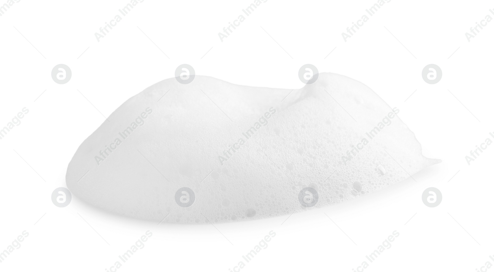 Photo of Sample of cosmetic foam on white background