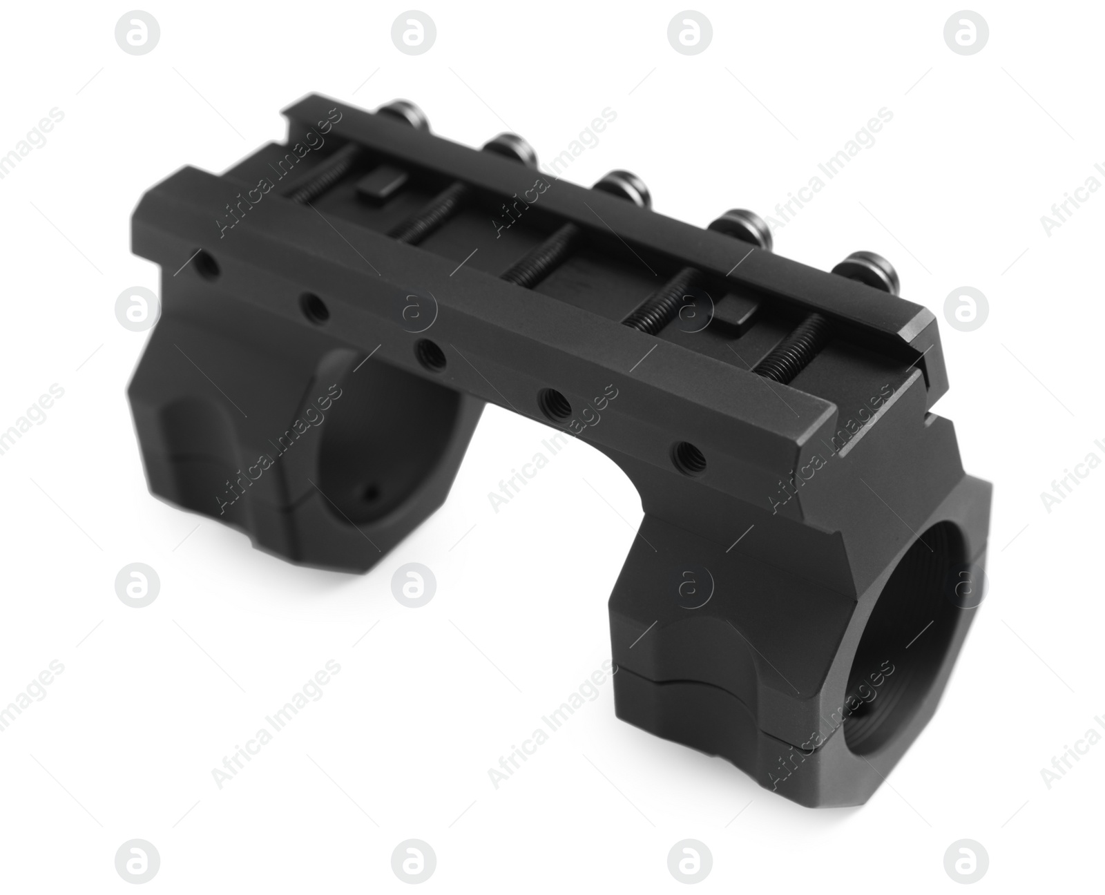 Photo of Quick disconnect sniper cantilever scope mount isolated on white