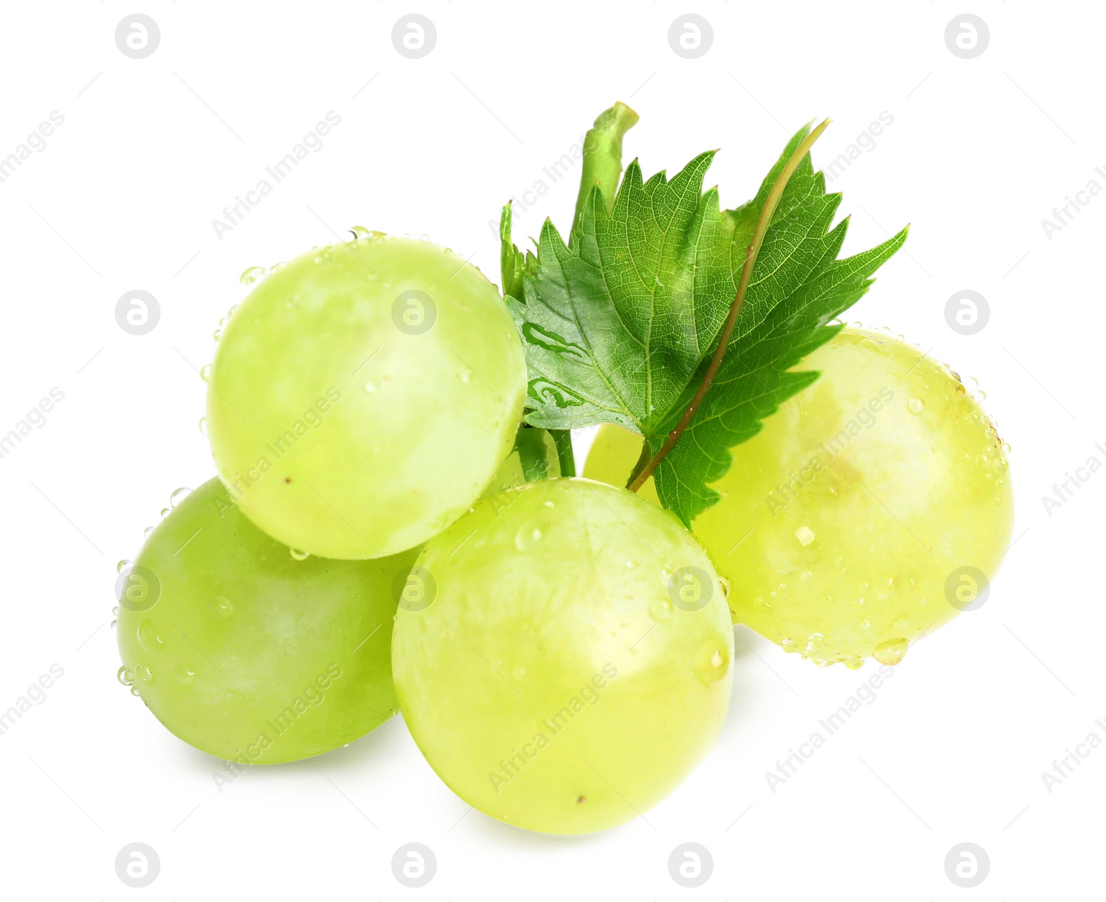 Photo of Fresh ripe juicy grapes isolated on white