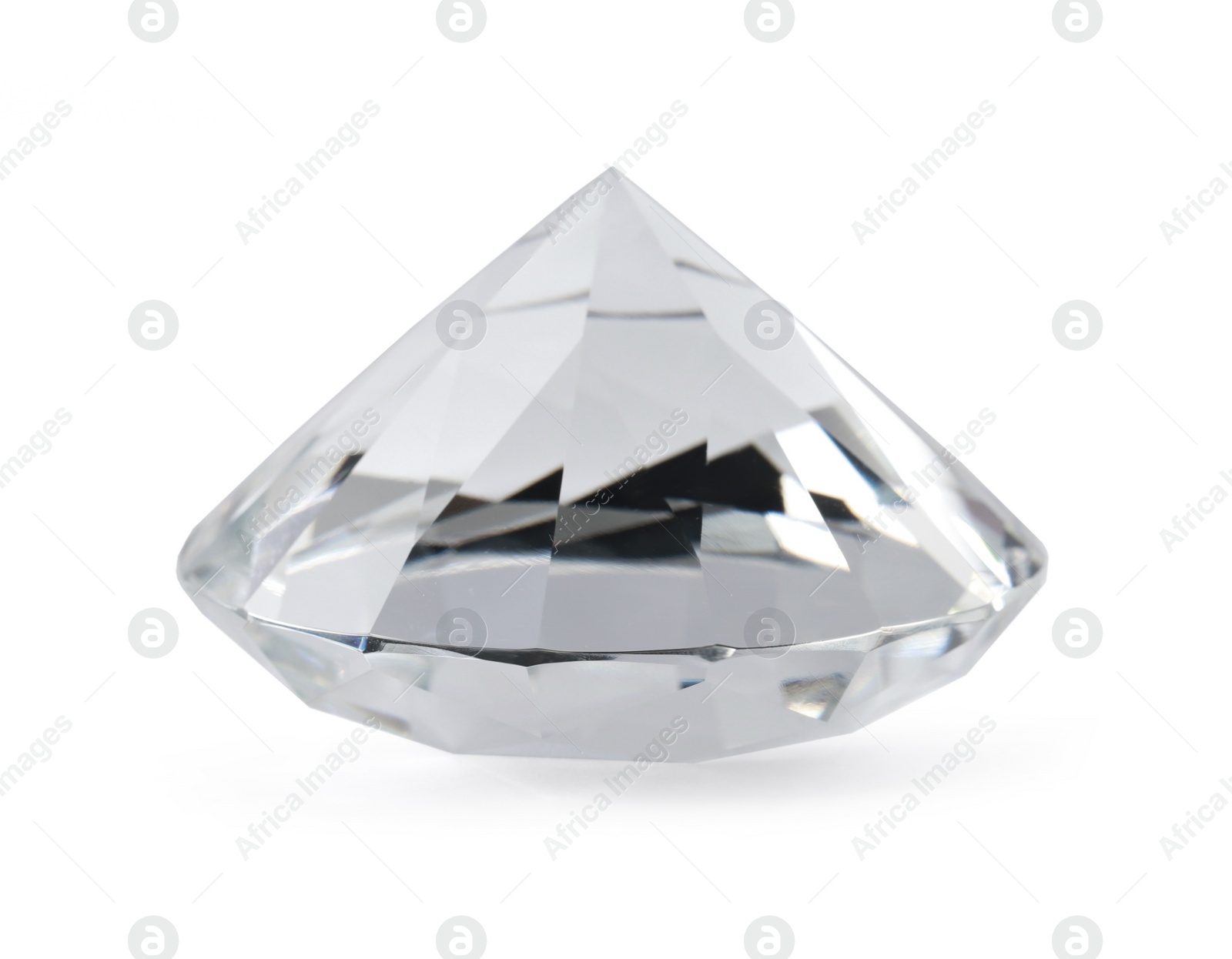 Photo of Beautiful dazzling diamond isolated on white. Precious gemstone