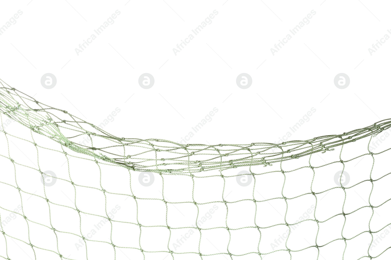 Photo of Fishing net on white background, closeup view