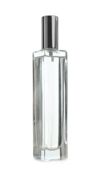Photo of Bottle of air freshener isolated on white
