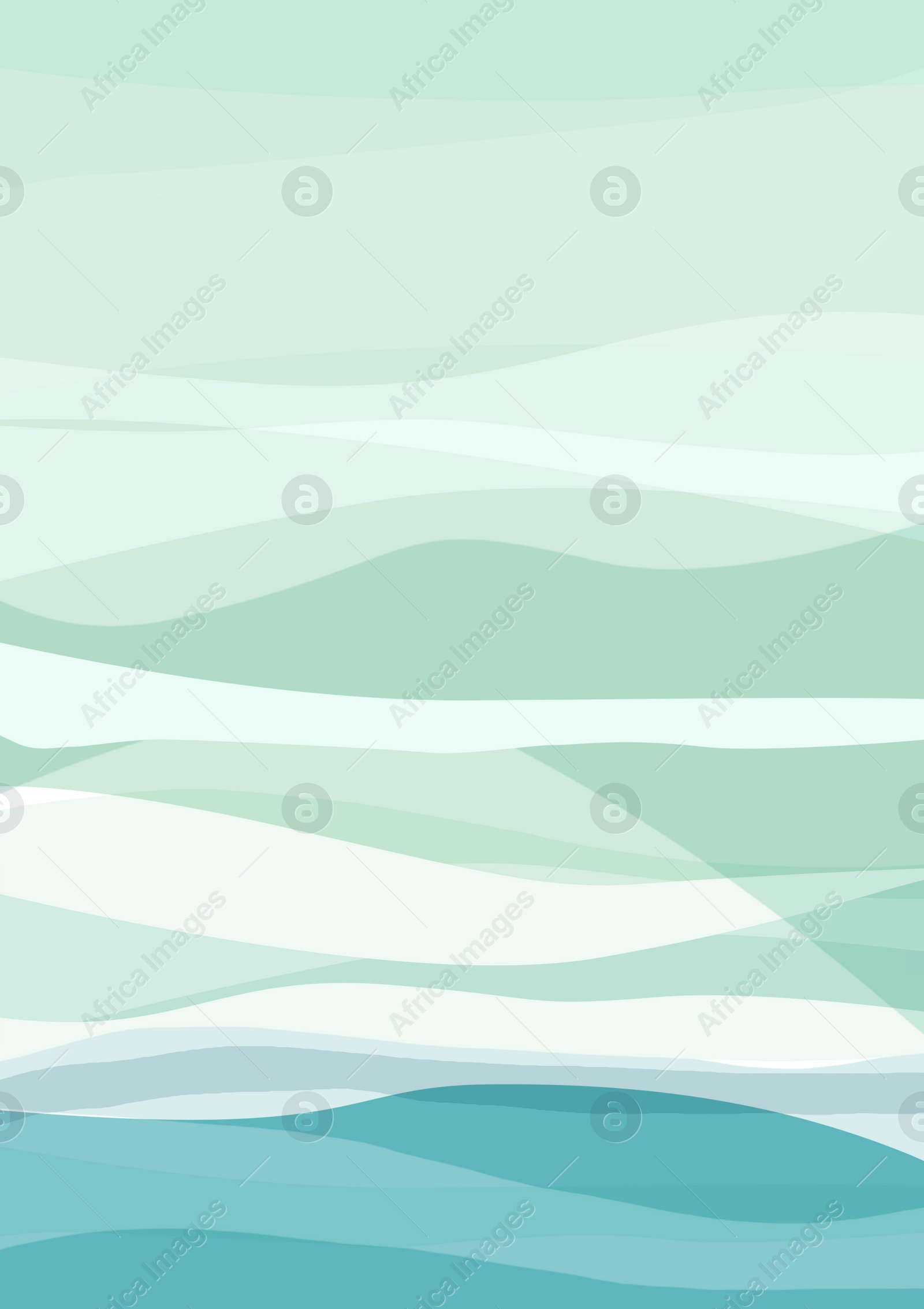 Illustration of Beautiful abstract image with wavy pattern in blue and green colors