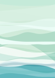 Illustration of Beautiful abstract image with wavy pattern in blue and green colors