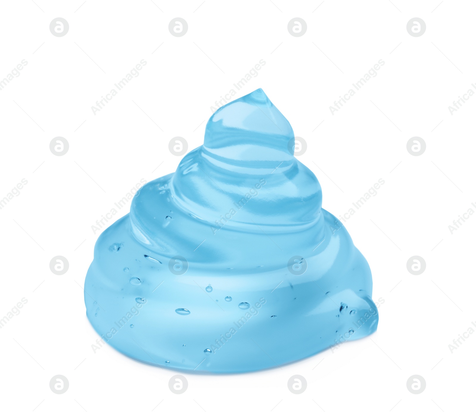 Photo of Sample of transparent cosmetic gel on white background