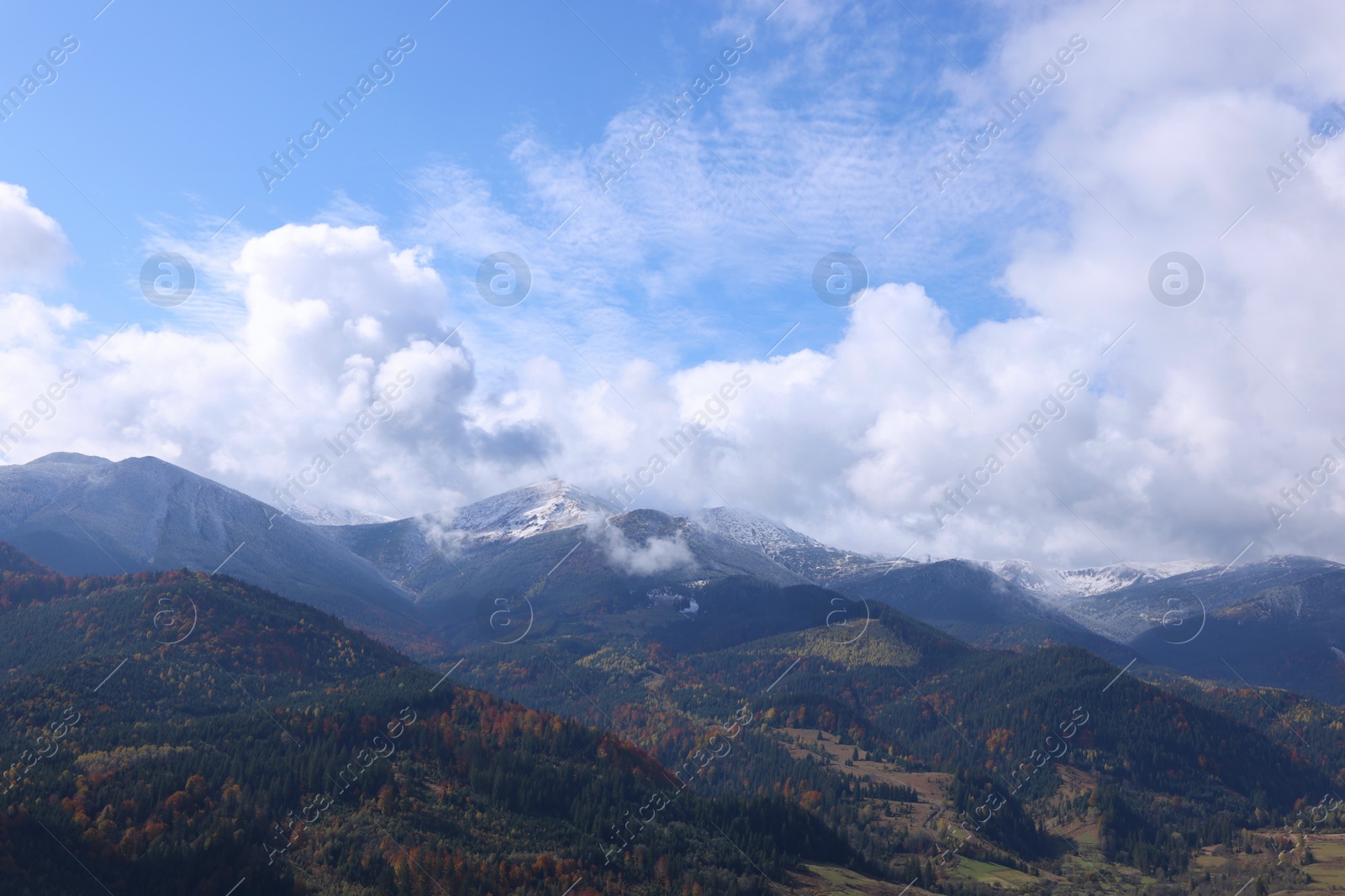 Photo of Picturesque view of beautiful mountains and sky