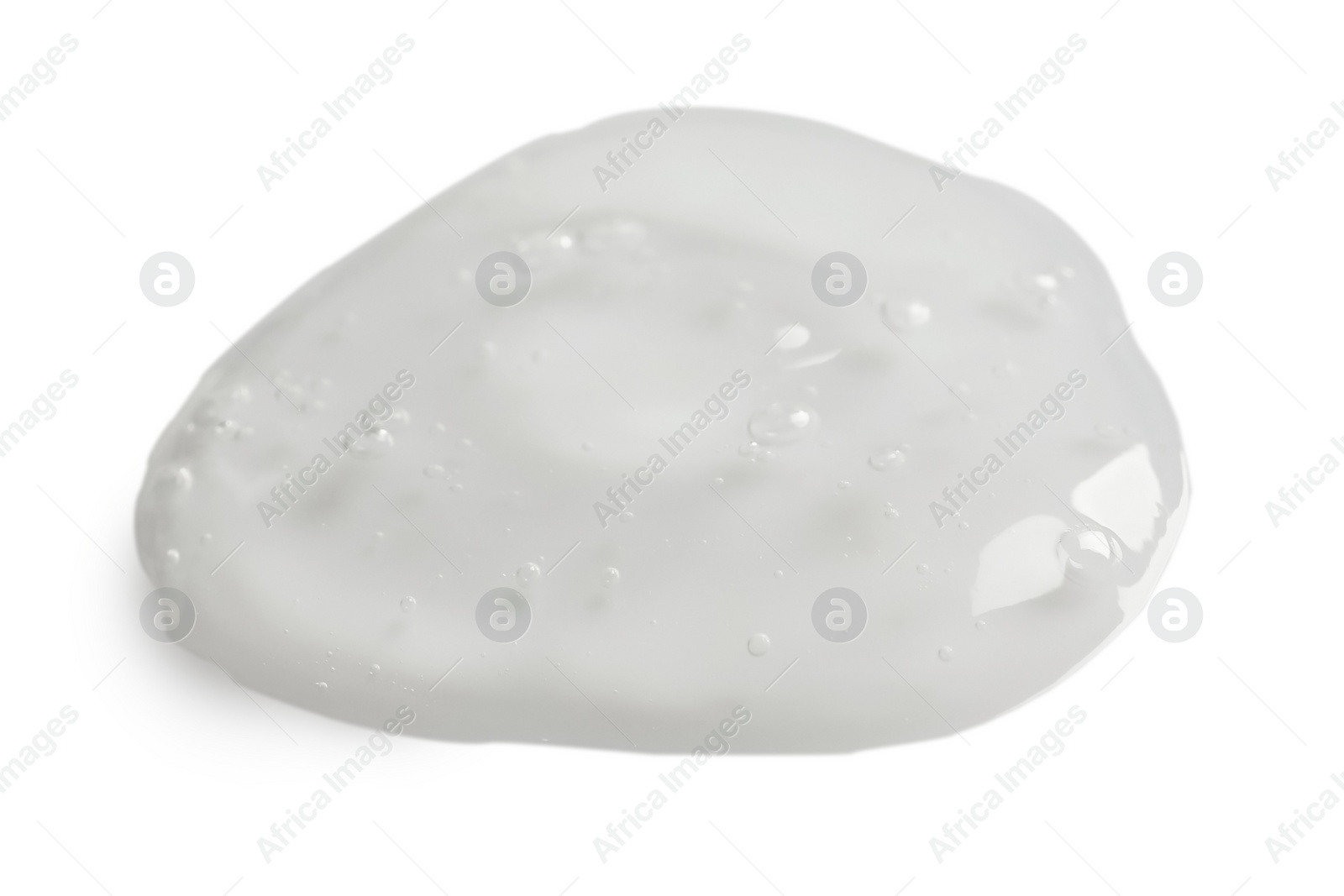 Photo of Sample of transparent cosmetic gel isolated on white