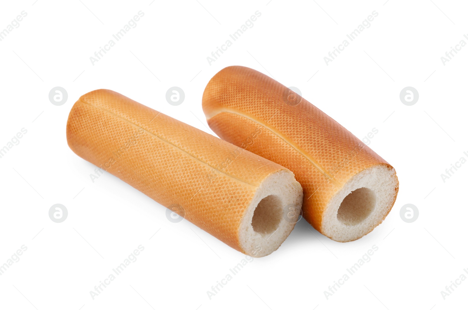 Photo of Fresh hot dog buns isolated on white