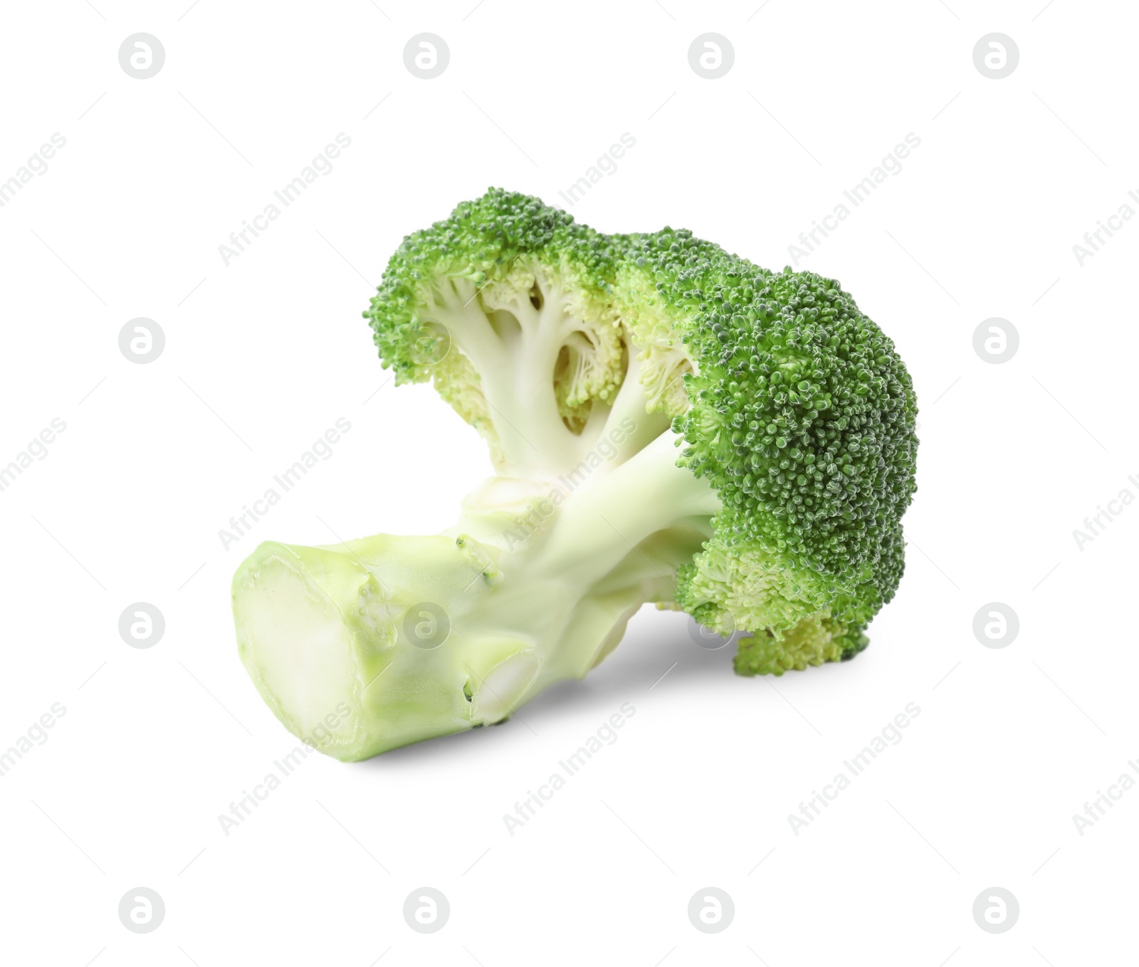 Photo of Fresh raw green broccoli isolated on white