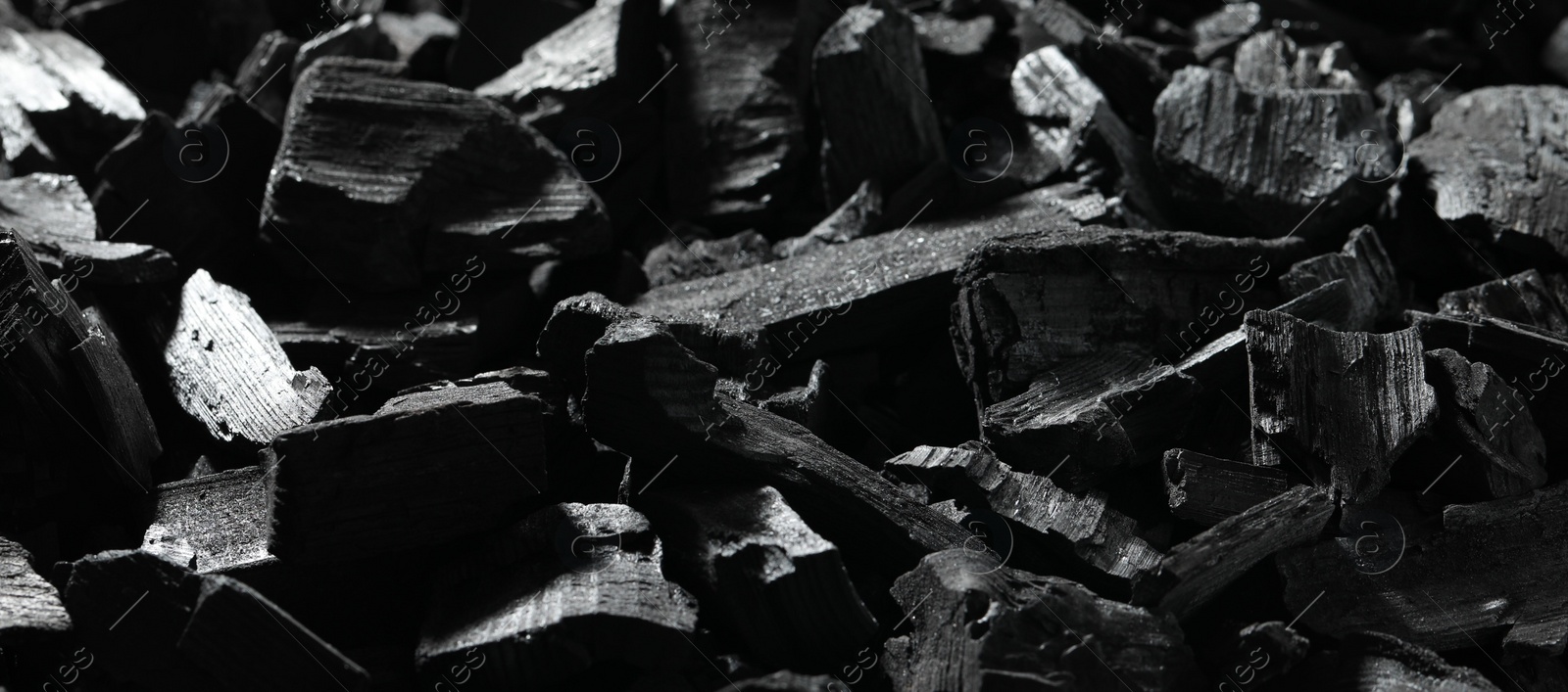 Photo of Heap of coal as background, closeup view