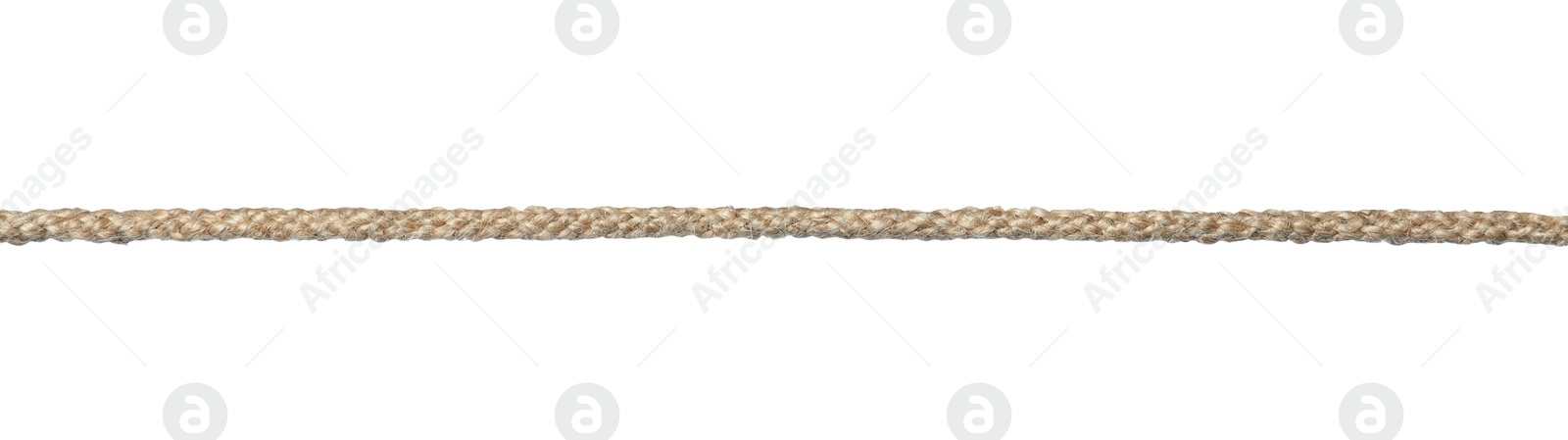 Photo of Long durable hemp rope isolated on white