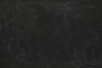 Dirty black chalkboard as background. School equipment