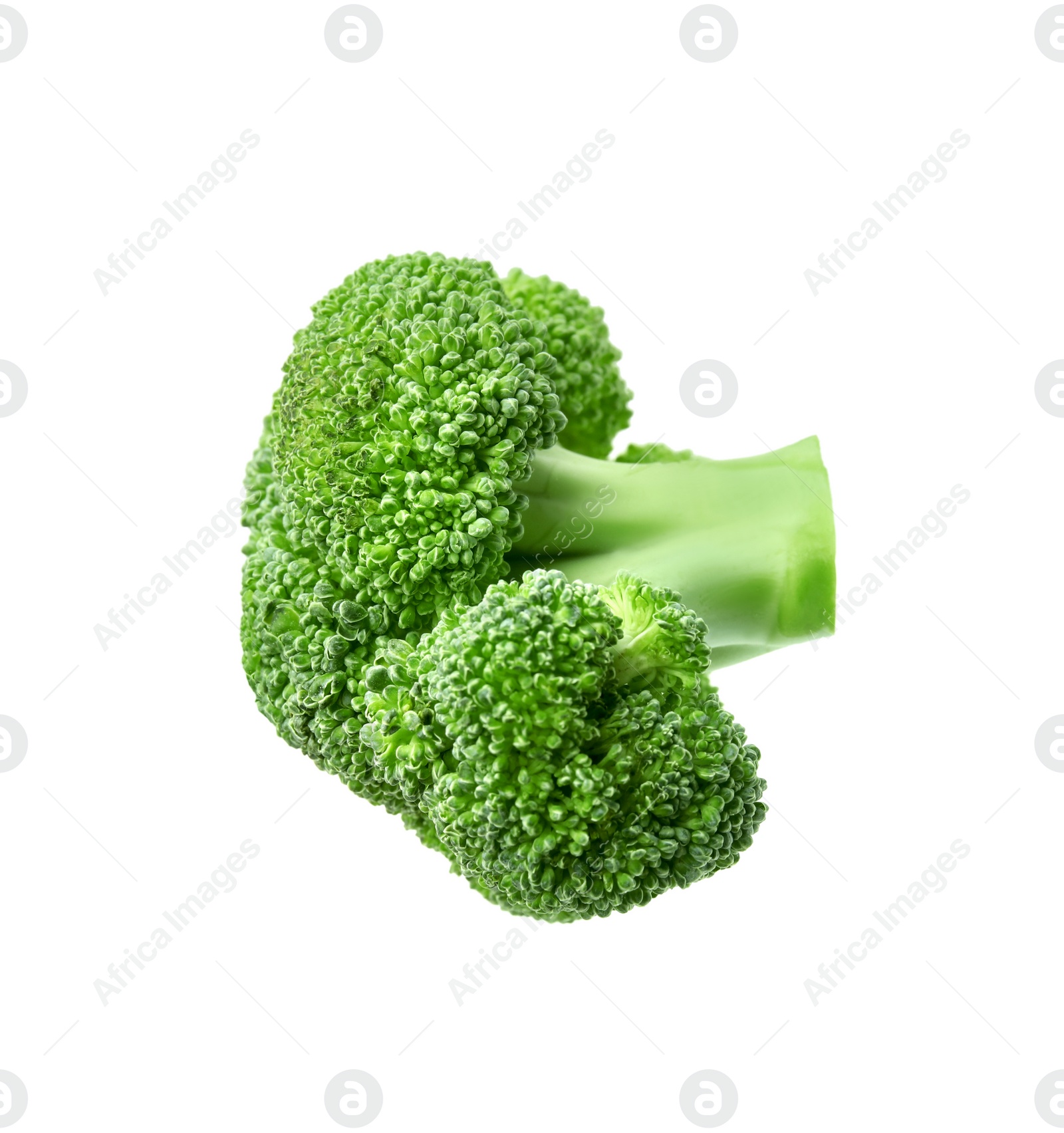 Photo of Fresh raw green broccoli isolated on white