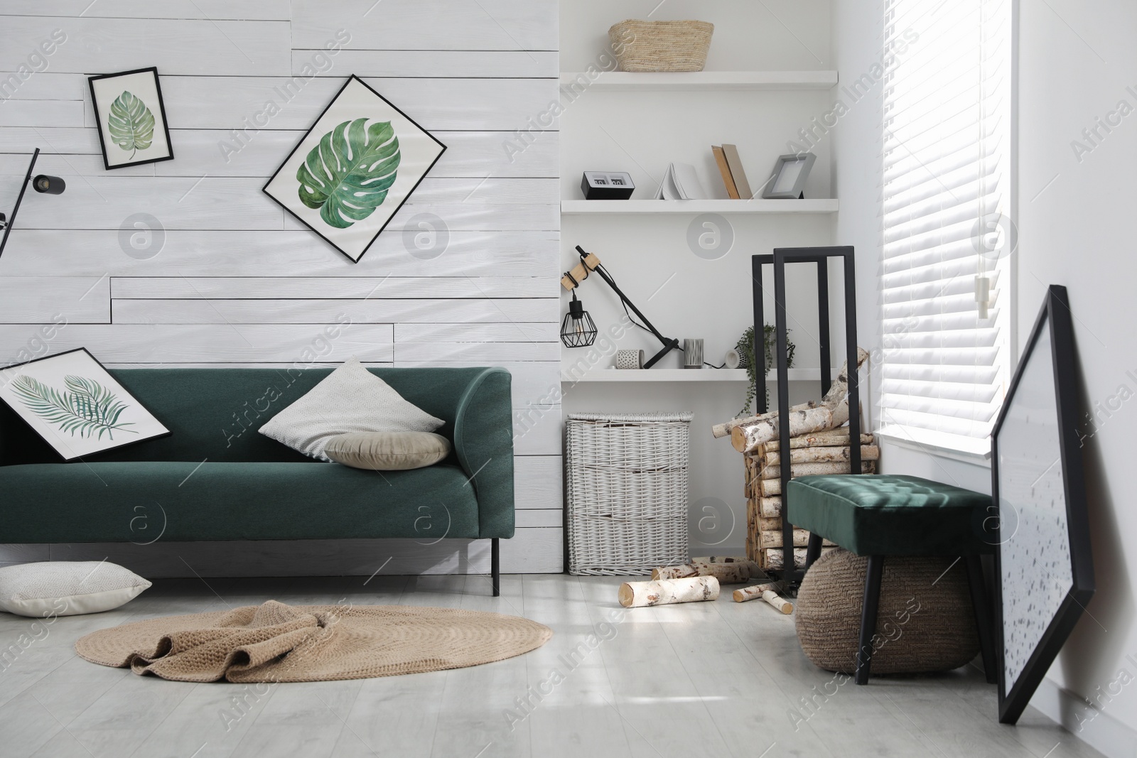 Photo of Chaotic living room interior after strong earthquake