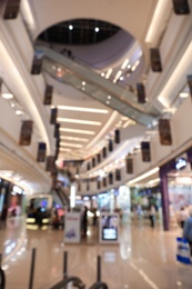 DUBAI, UNITED ARAB EMIRATES - NOVEMBER 03, 2018: Blurred view of luxury shopping mall