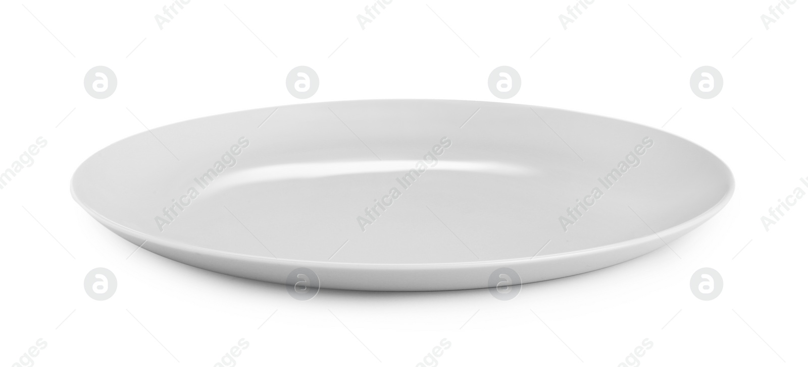 Photo of Clean empty ceramic plate isolated on white