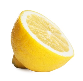 Half of fresh lemon isolated on white