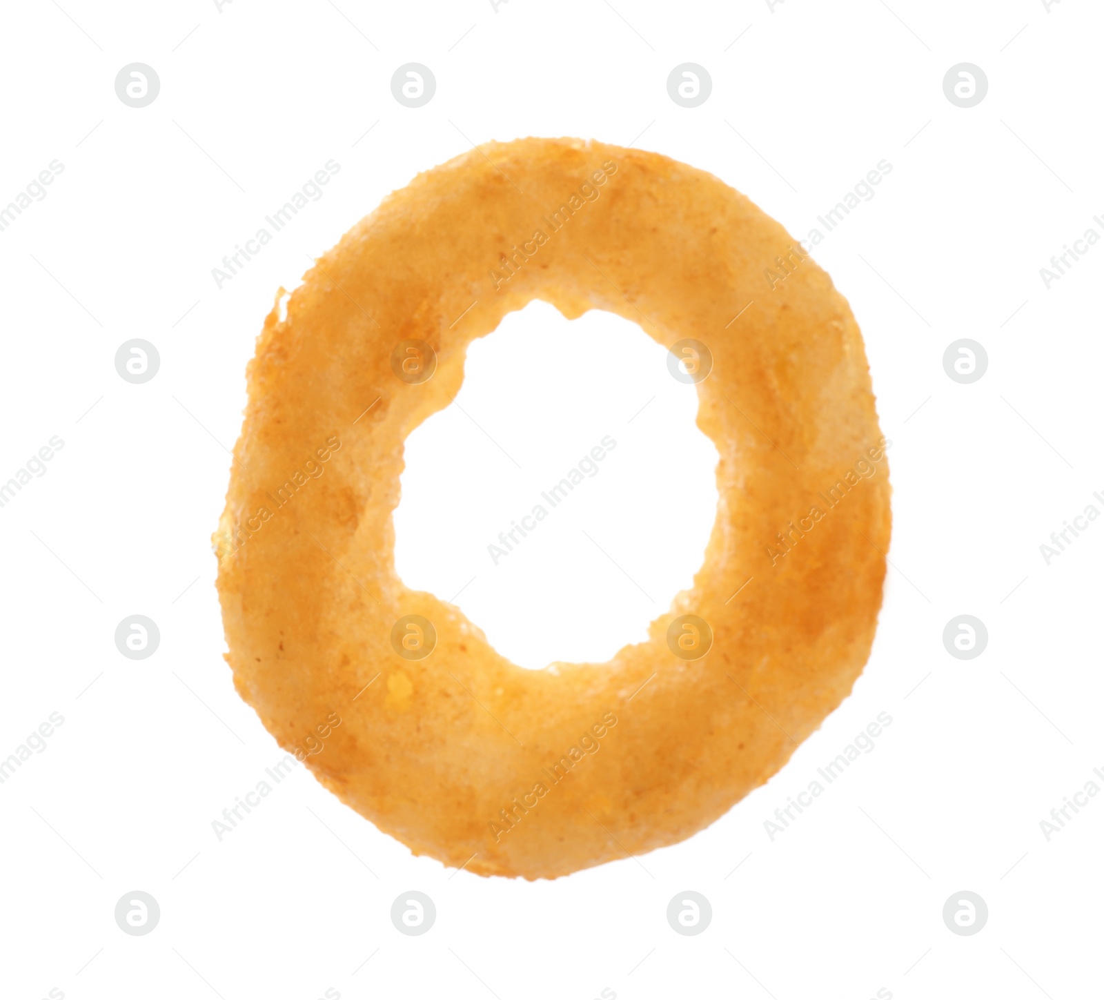 Photo of Freshly cooked onion ring on white background