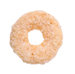 Photo of One tasty cereal ring isolated on white