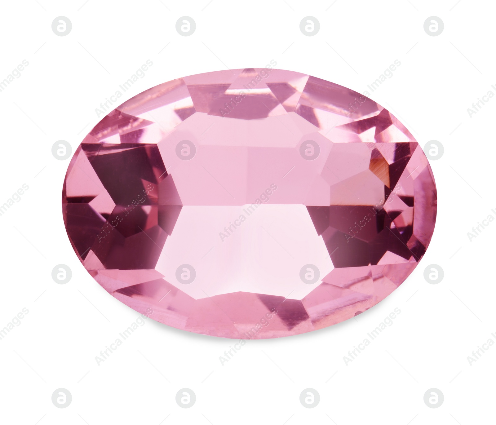 Photo of Beautiful pink gemstone for jewelry isolated on white