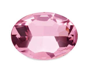 Beautiful pink gemstone for jewelry isolated on white