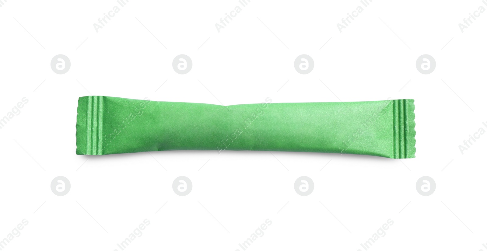 Photo of Green stick of sugar isolated on white