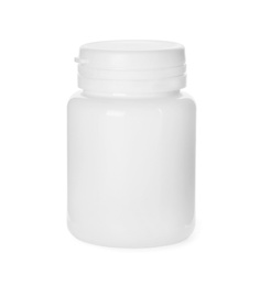 Photo of Plastic bottle for pills isolated on white