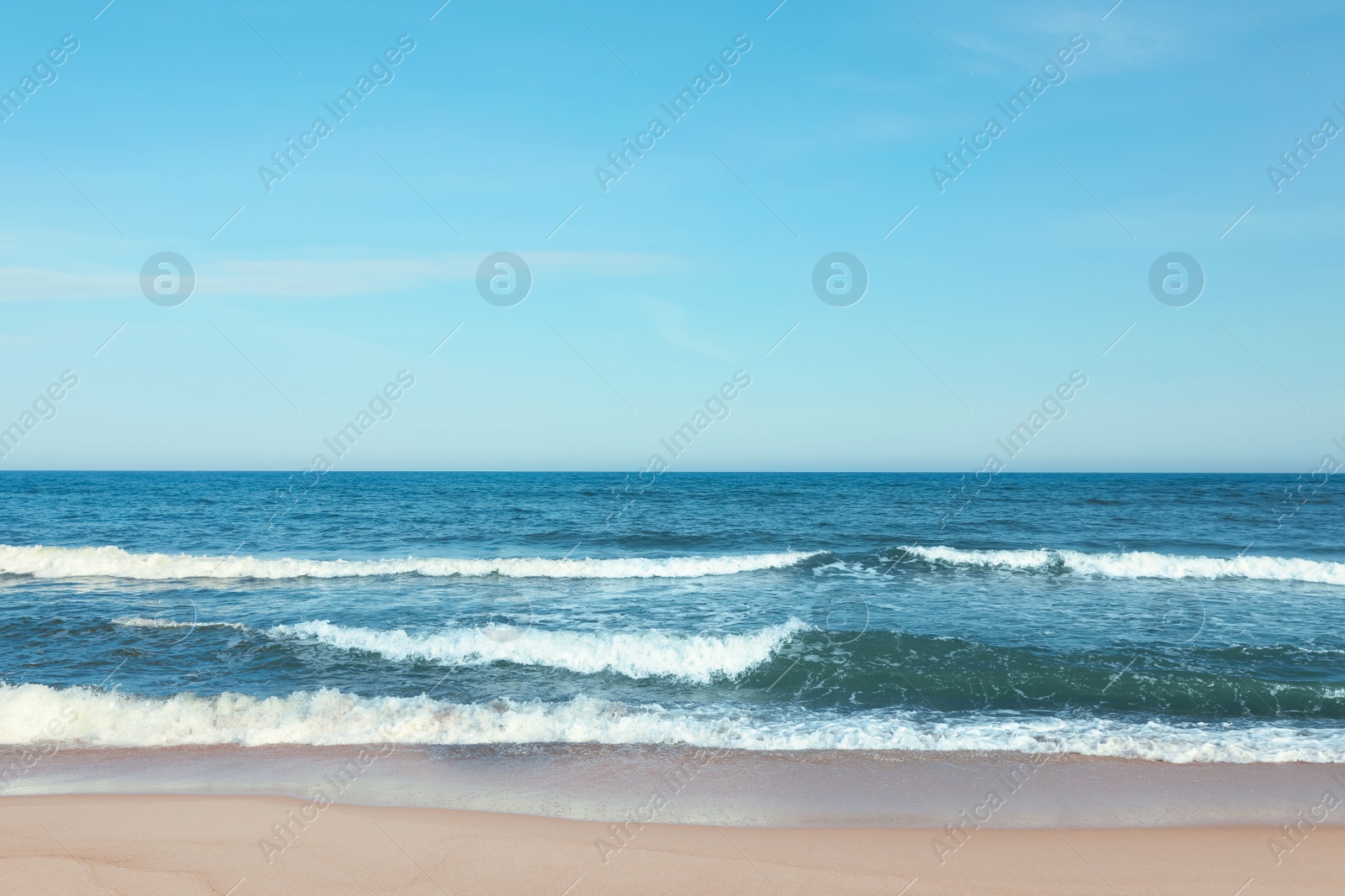 Photo of Picturesque view of beautiful sea and sandy beach on sunny day