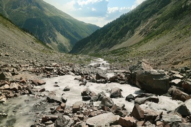 Photo of Picturesque view of beautiful river in mountains