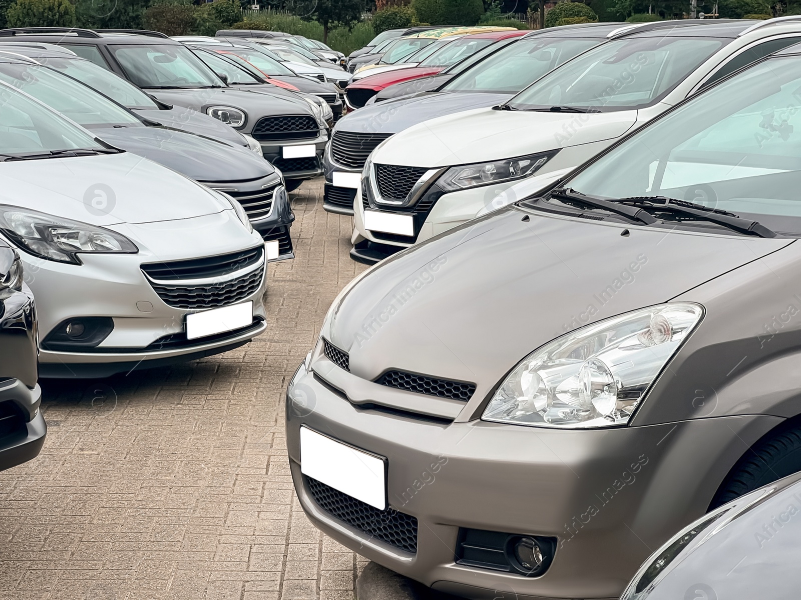 Photo of View of many different cars in parking lot