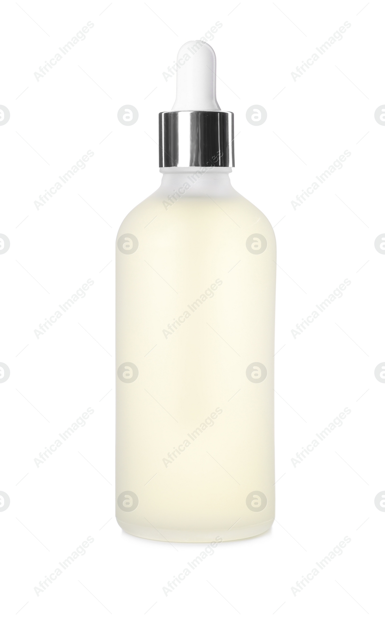 Photo of Bottle of hydrophilic oil isolated on white