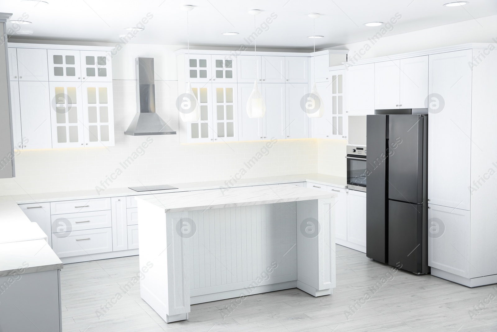 Photo of Interiormodern light kitchen with stylish furniture
