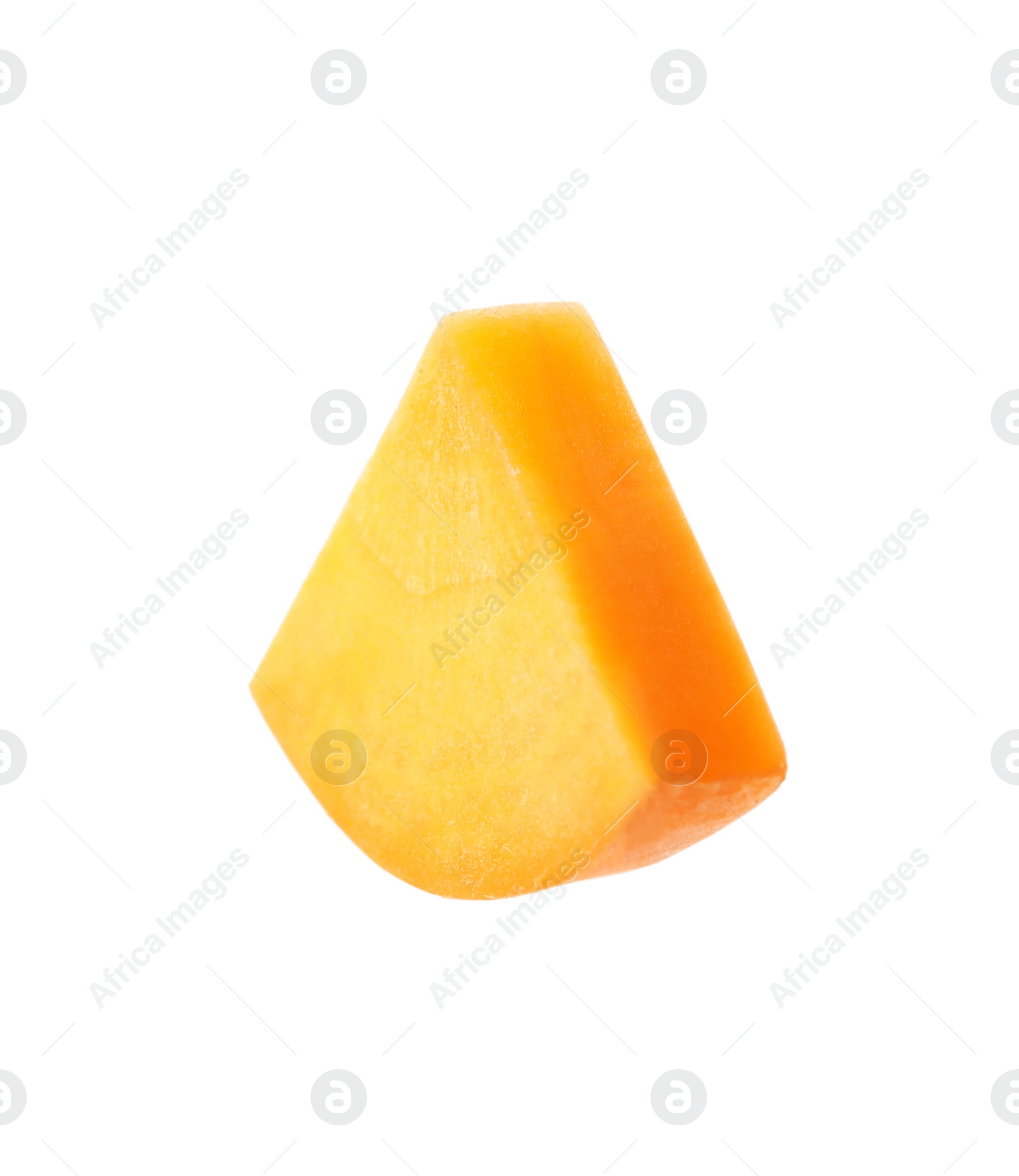 Photo of Piece of fresh ripe carrot isolated on white