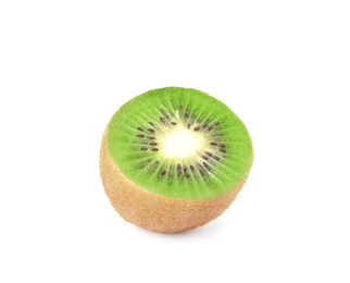 Half of fresh ripe kiwi isolated on white