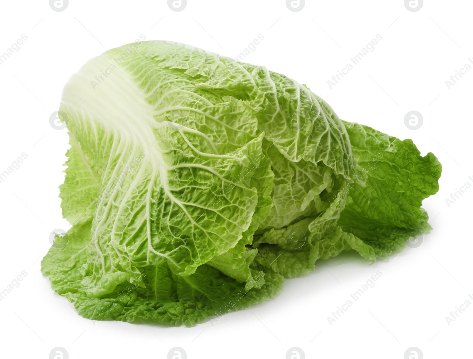 Photo of Fresh ripe Chinese cabbage on white background